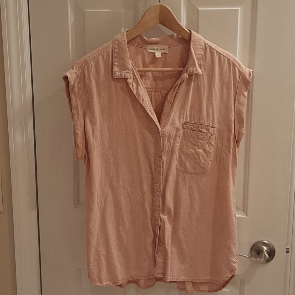Cloth & Stone distressed button down, Medium